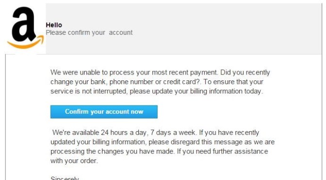 Fake Amazon account verification email attacks your personal finances